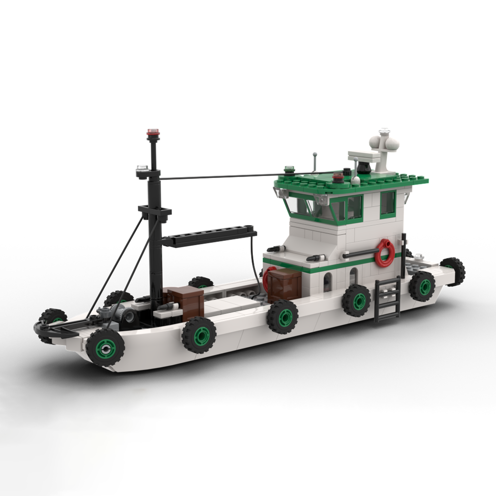 Fishing Equipment Gifts - Fishing Boat Model MOC Building Bricks