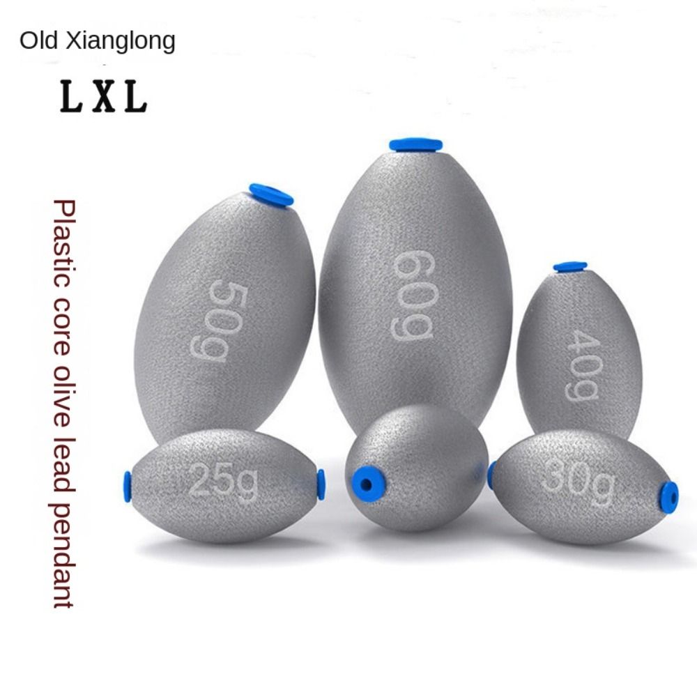 Fishing Equipment Set - 5-20pcs Fishing Lead Olive Shaped Sinkers