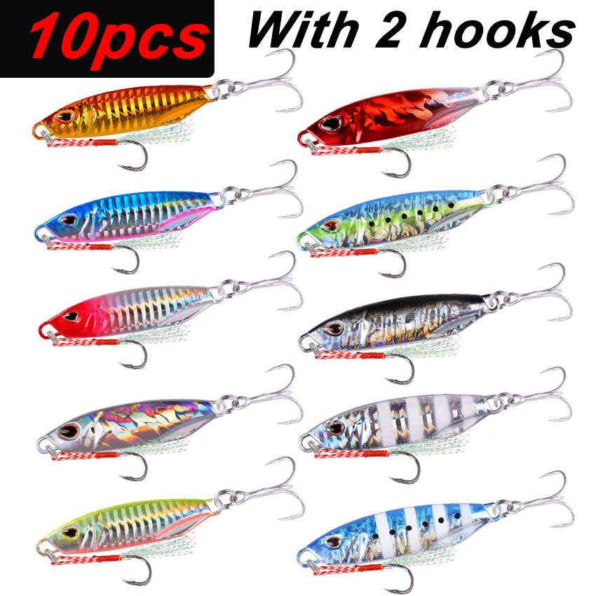 10Pcs Long Cast Metal Bait Spi - огляд і ціна Fishing Equipment For Trout