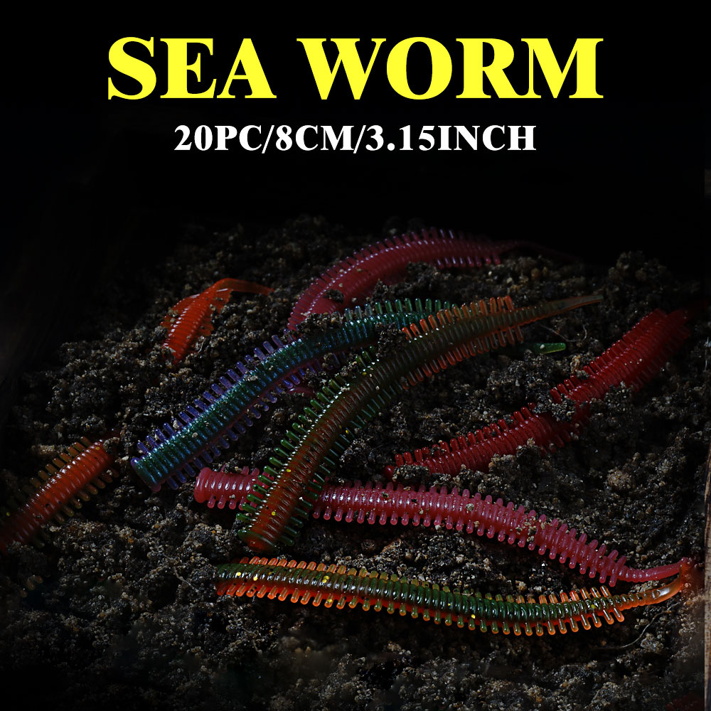 SUNMILE 10pcs Sand Worm Lures  - огляд і ціна Fishing Equipment For Trout
