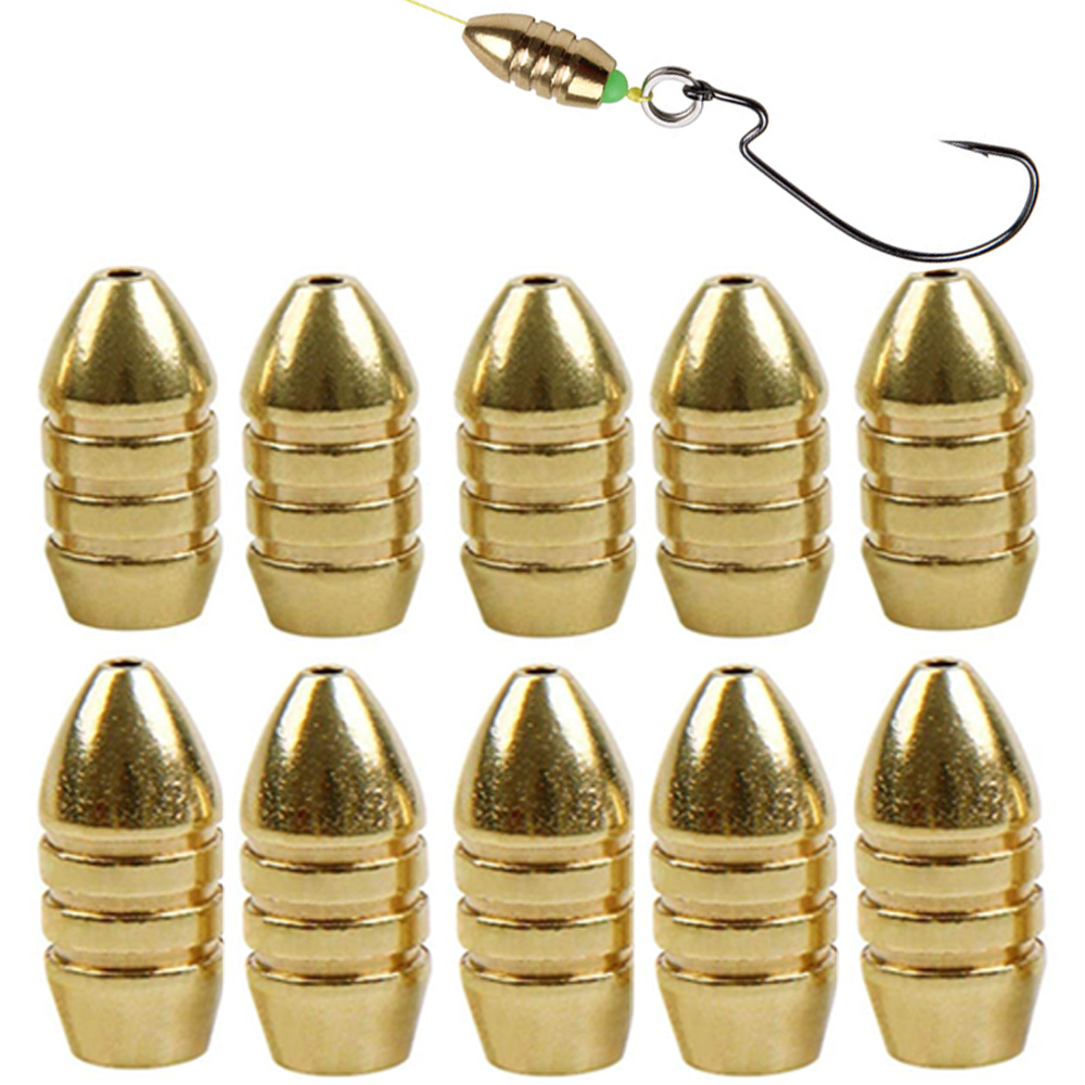 10Pcs Brass Fishing Weight Cop - огляд і ціна Trout Fishing Lure