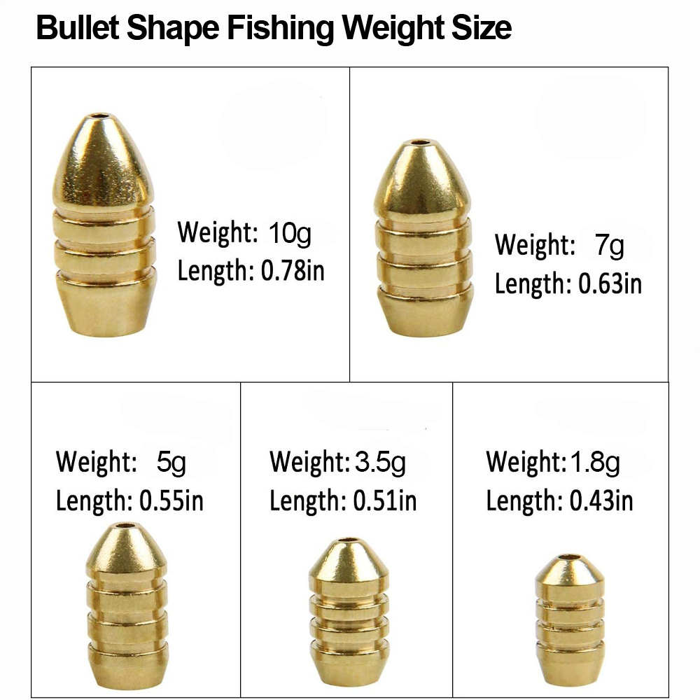 10Pcs Brass Fishing Weight Cop - огляд і ціна Trout Fishing Lure
