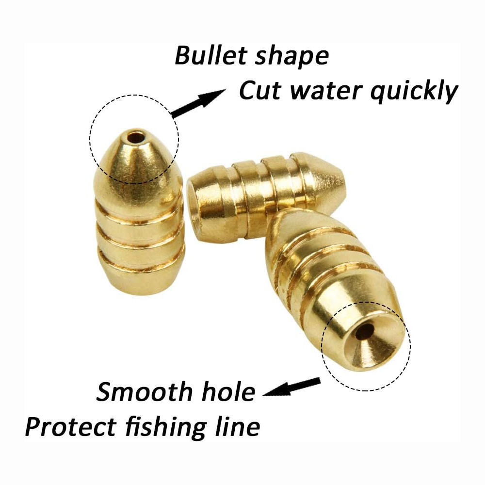 10Pcs Brass Fishing Weight Cop - огляд і ціна Trout Fishing Lure