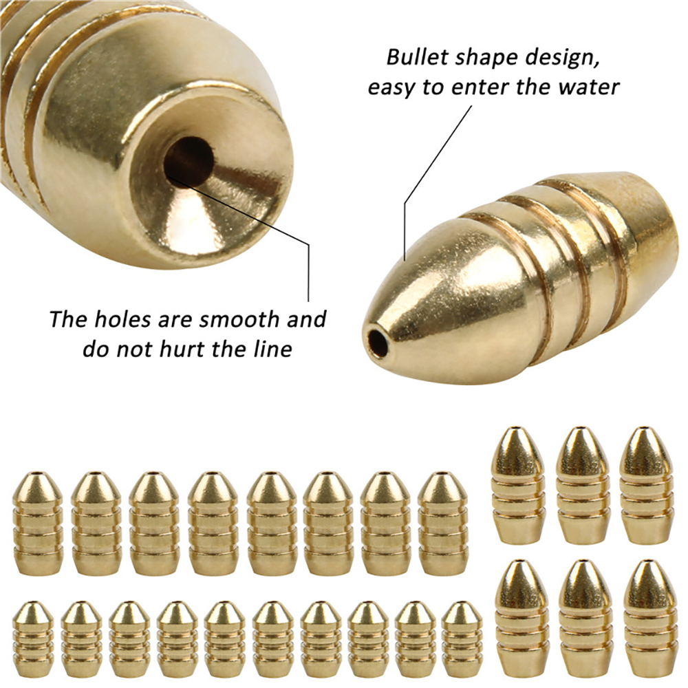 10Pcs Brass Fishing Weight Cop - огляд і ціна Trout Fishing Lure