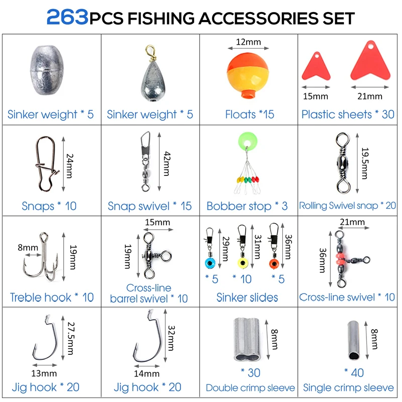 263pcs Outdoor Fishing Accesso - огляд і ціна Fishing Equipment Set