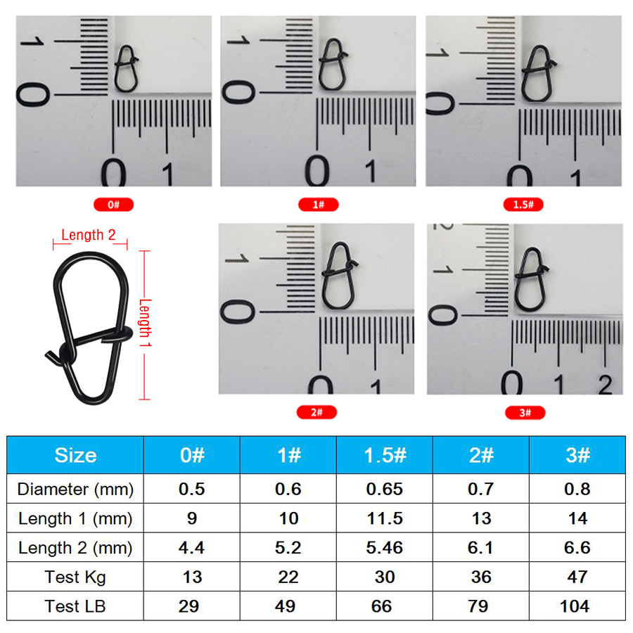 50Pcs Crankbait Snaps Stainles - огляд і ціна Fishing Equipment And Accessories