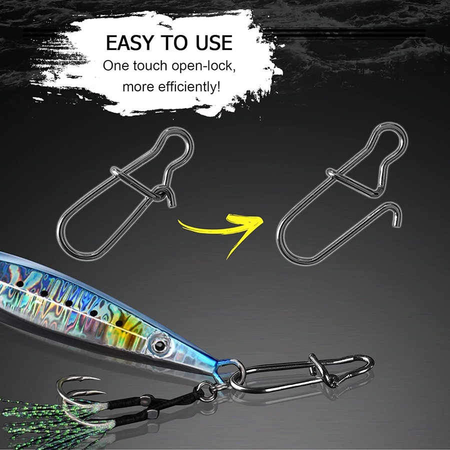 50Pcs Crankbait Snaps Stainles - огляд і ціна Fishing Equipment And Accessories
