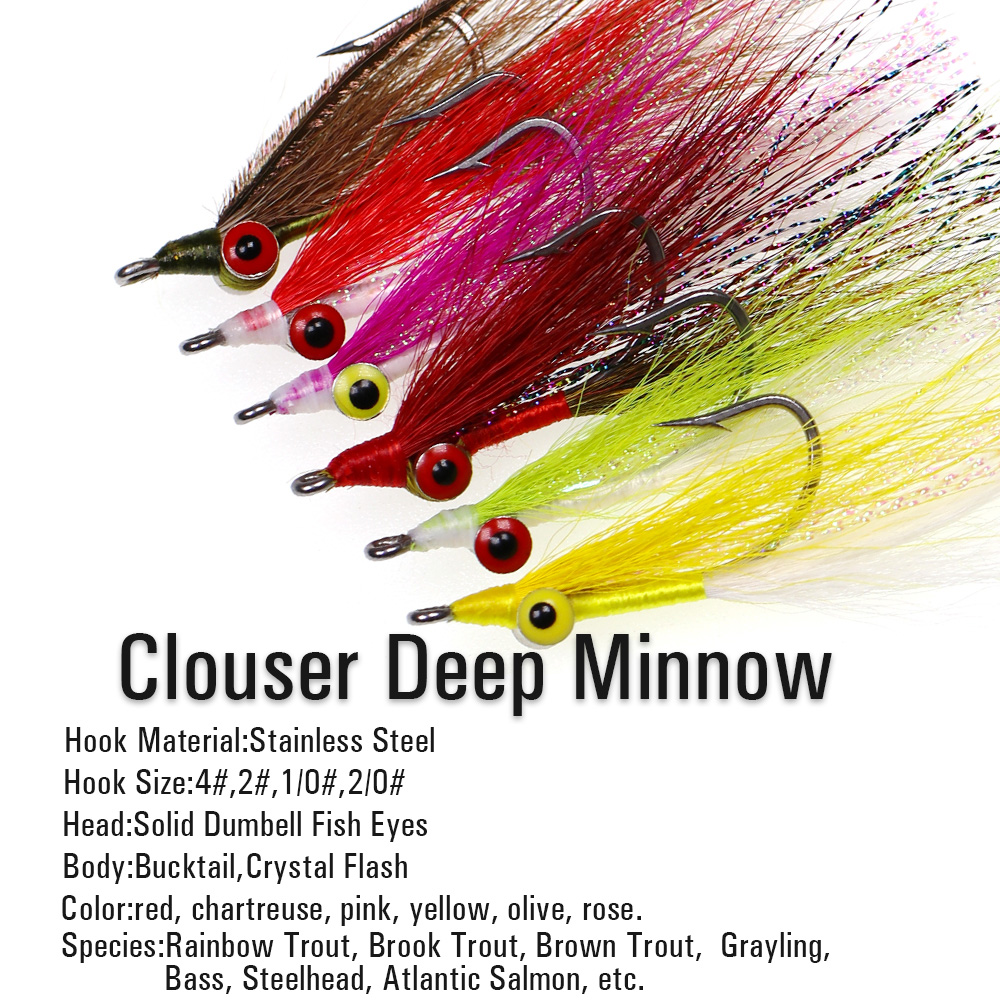 Wifreo 3pcs/6pcs Bucktail Clou - огляд і ціна Trout Fishing Lure