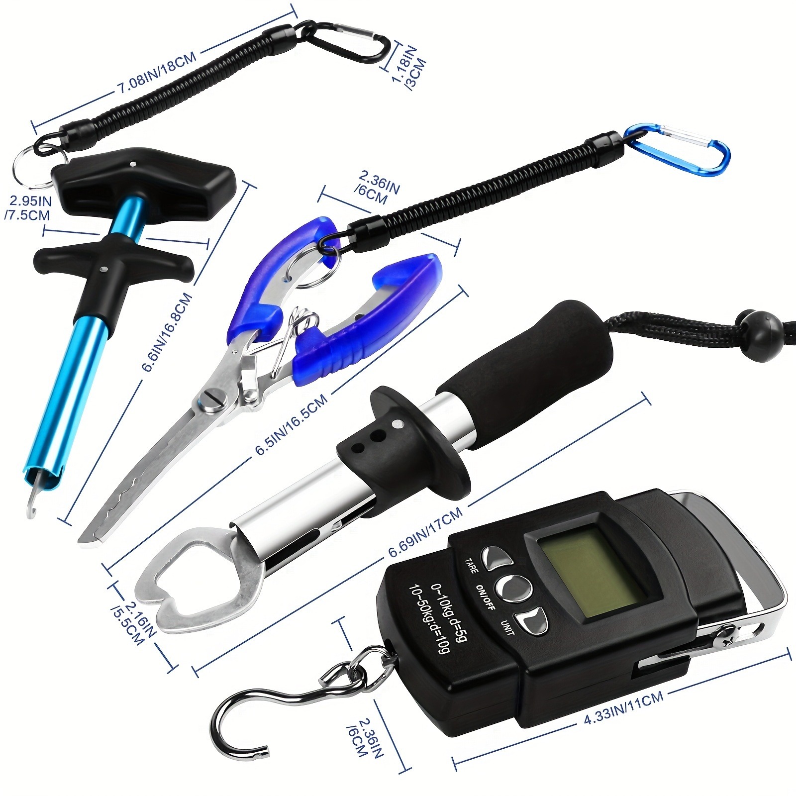 7Pcs Foldable Stainless Steel  - огляд і ціна Fishing Equipment Set