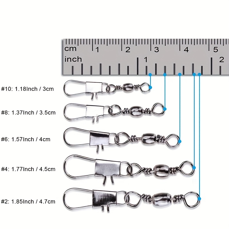 50/200pcs Barrel Snap Swivel F - огляд і ціна Fishing Equipment Set
